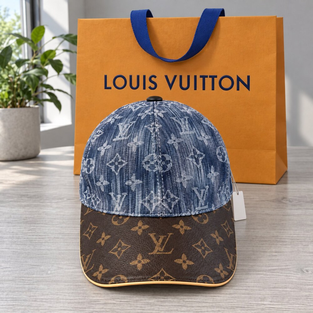 Louis Vuitton Blue Brown Monogram Cap